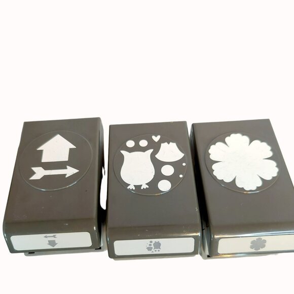 Stampin Up Set Of 9 Scrapbooking Craft Paper Punches - Border Flower Star Arrow - Picture 5 of 9